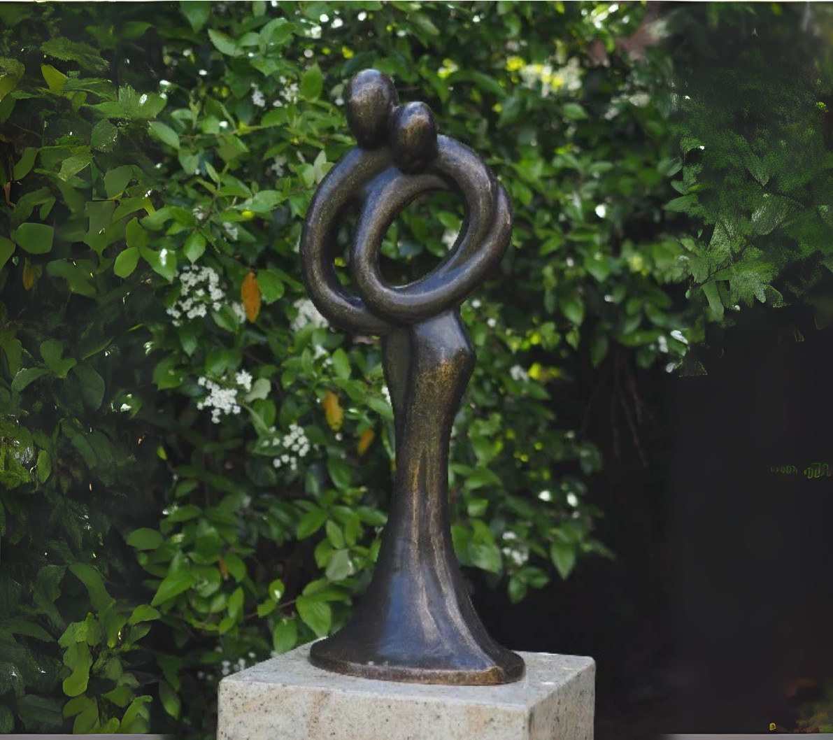Bronzen beeld koppel